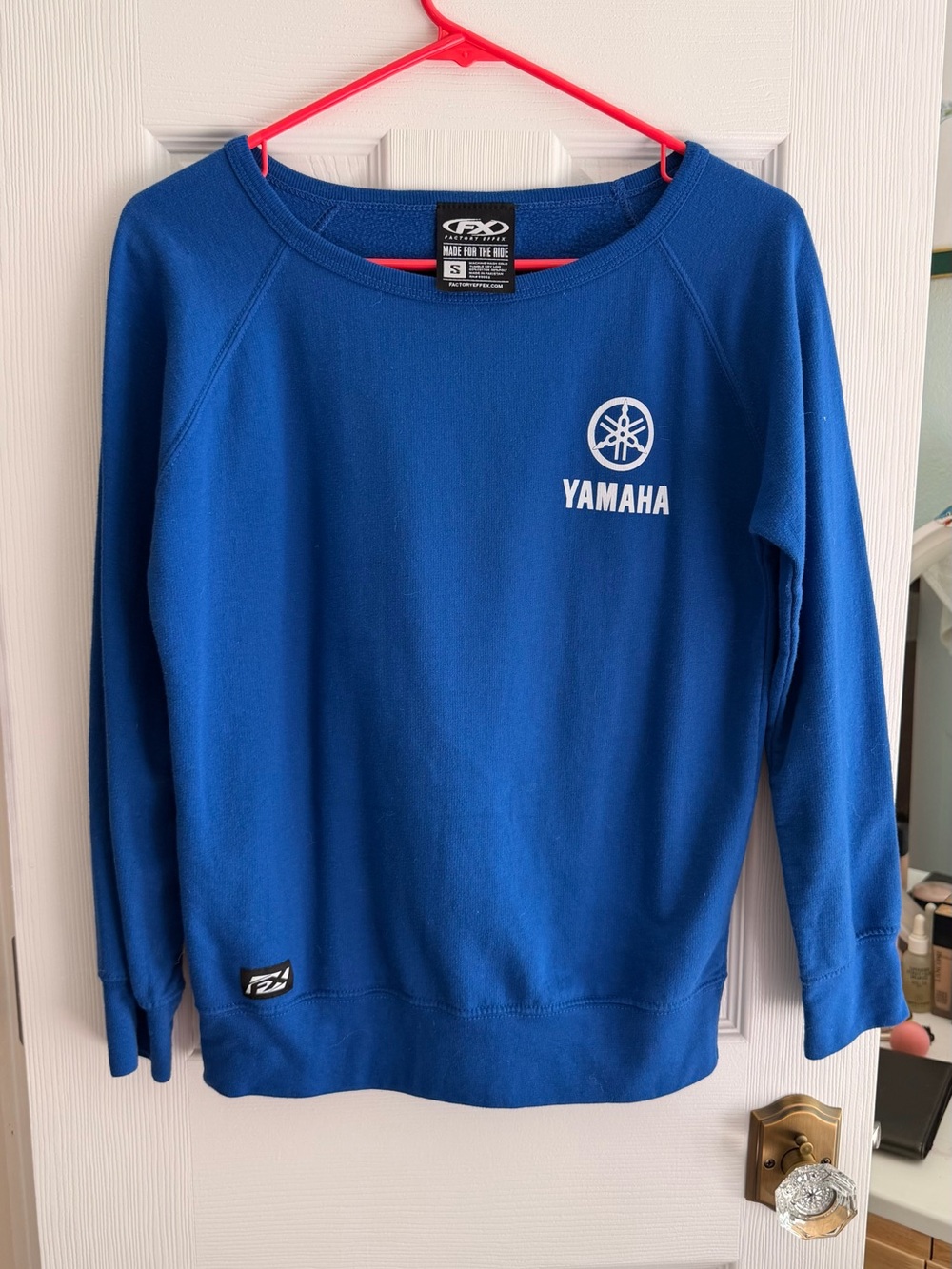 Official Yamaha FX Women's Royal Blue Crewneck Sweatshirt with White Logo